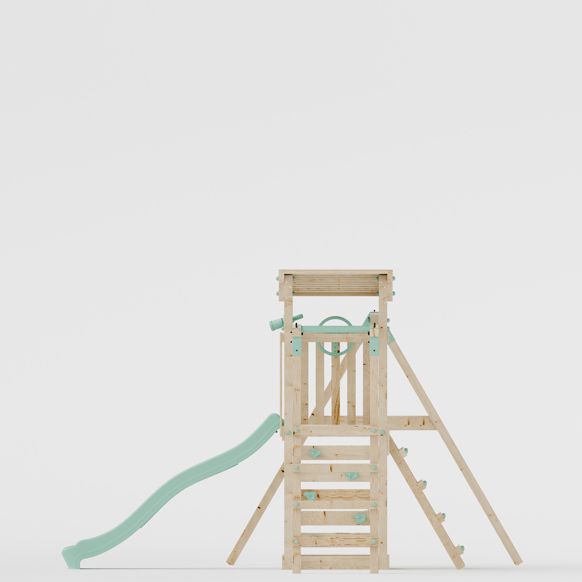 Climbing Frame With Single Swing & Monkey Bars - Willow Way III