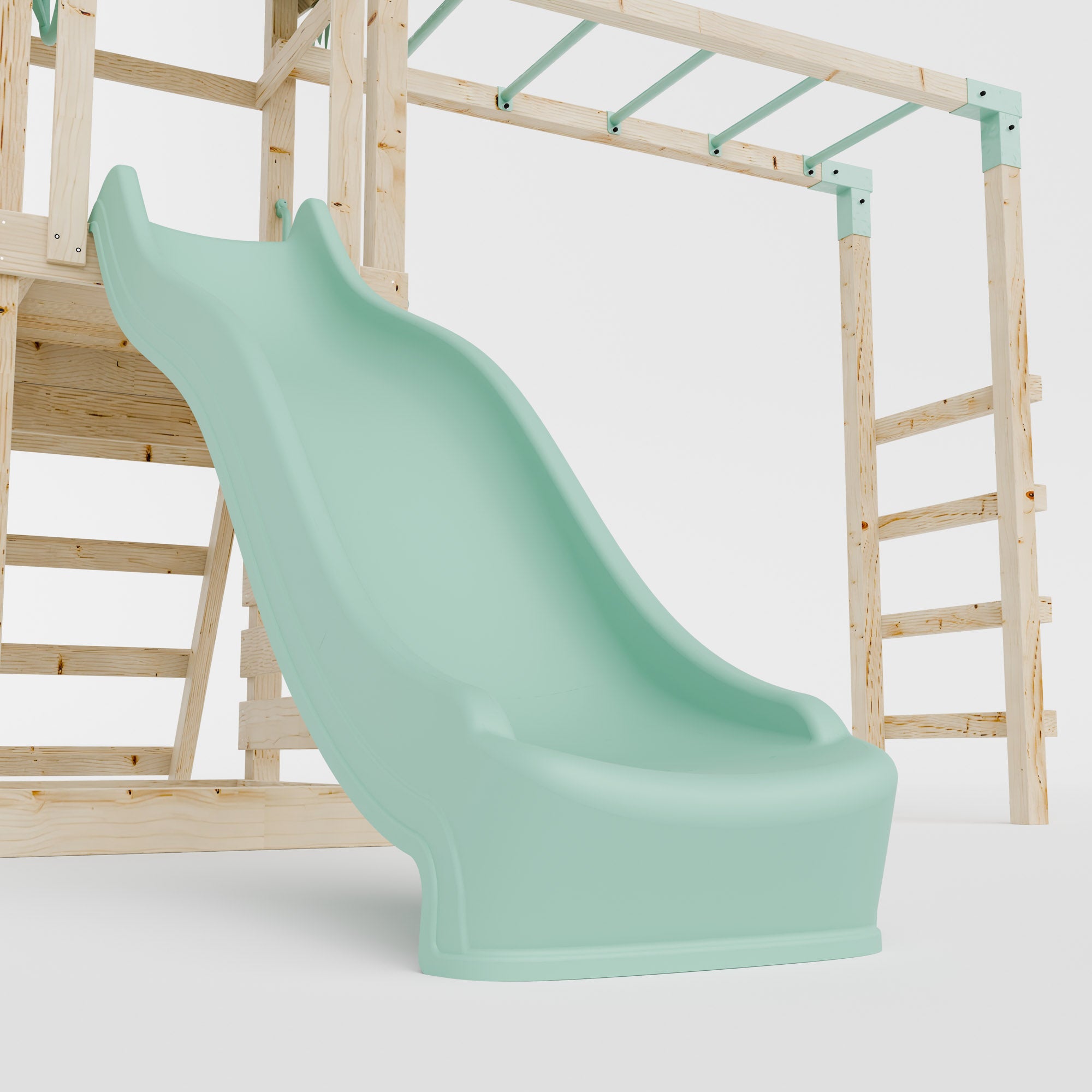 Climbing Frame With Single Swing & Monkey Bars - Willow Way III