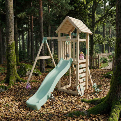 Climbing Frame With Single Swing - Bramblewick Forest I