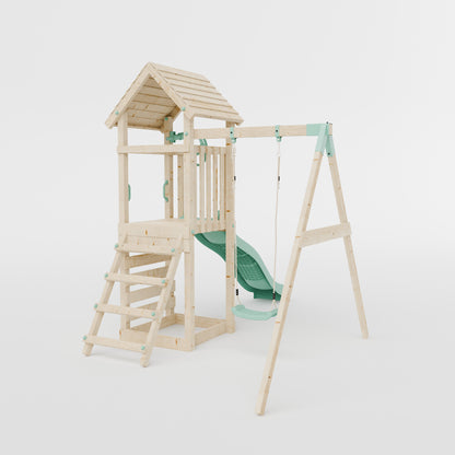 Climbing Frame With Single Swing - Bramblewick Forest I