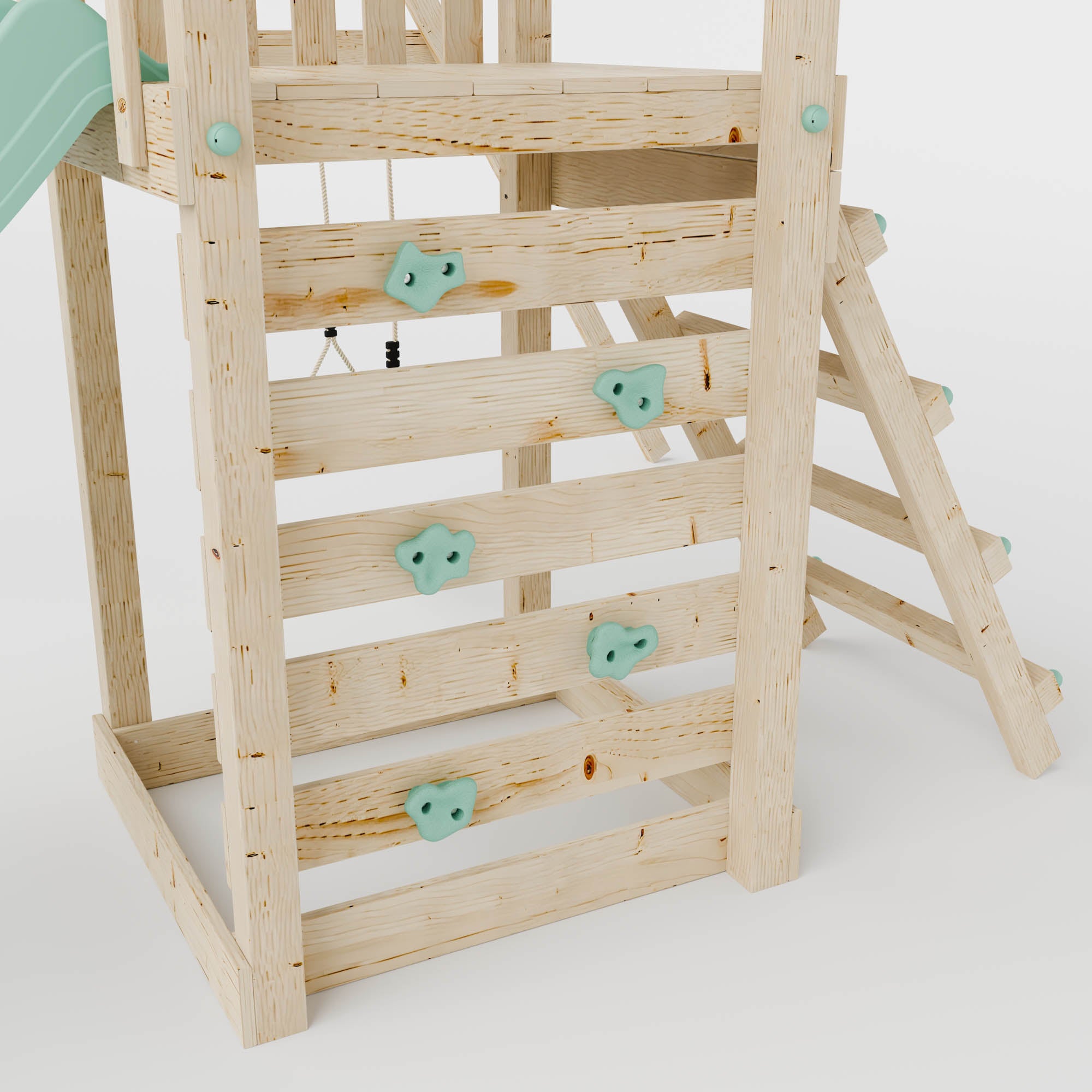 Climbing Frame With Single Swing - Bramblewick Forest I