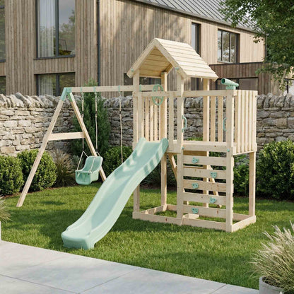 Climbing Frame With Extension & Double Swing - Thristlethorne Trail IV