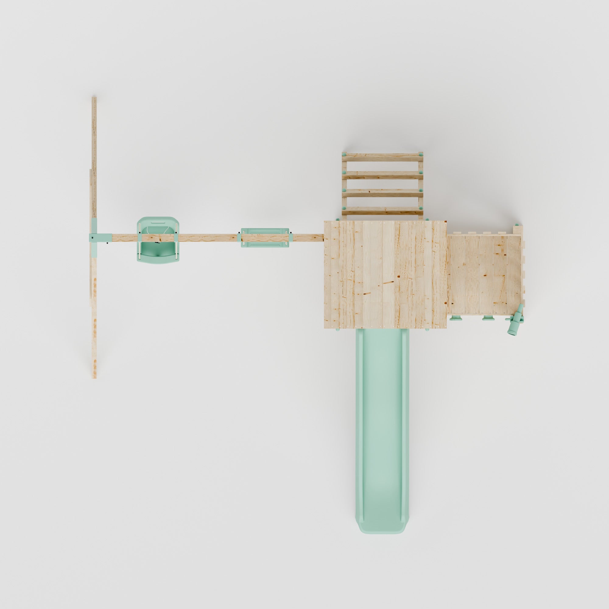 Climbing Frame With Extension & Double Swing - Thristlethorne Trail IV