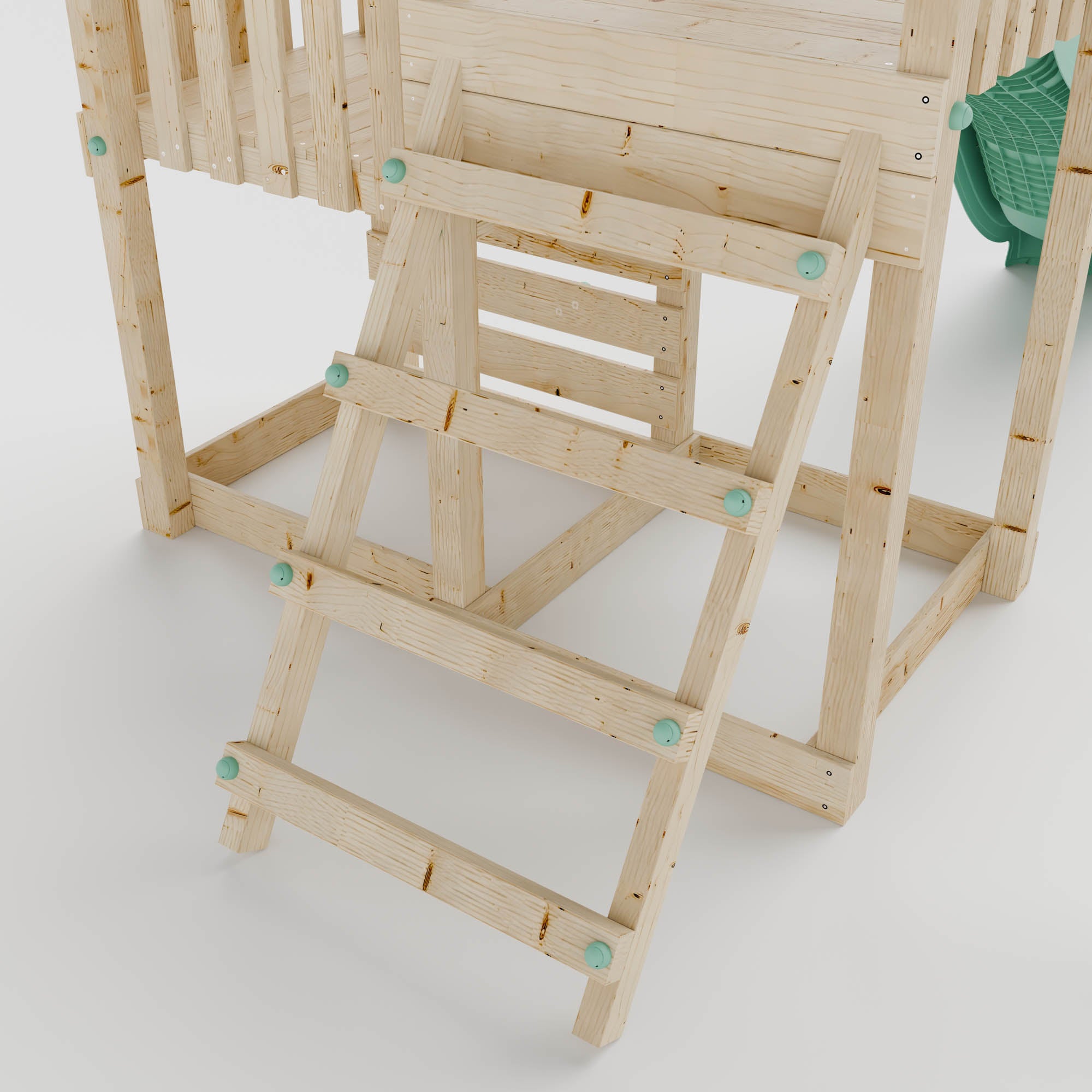 Climbing Frame With Step Up & Single Swing - Shadowfern Glade I