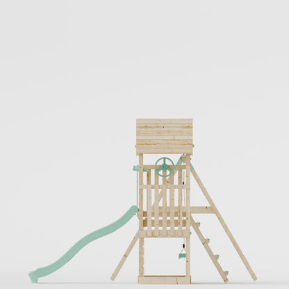 Climbing Frame With Step Up & Single Swing - Shadowfern Glade I