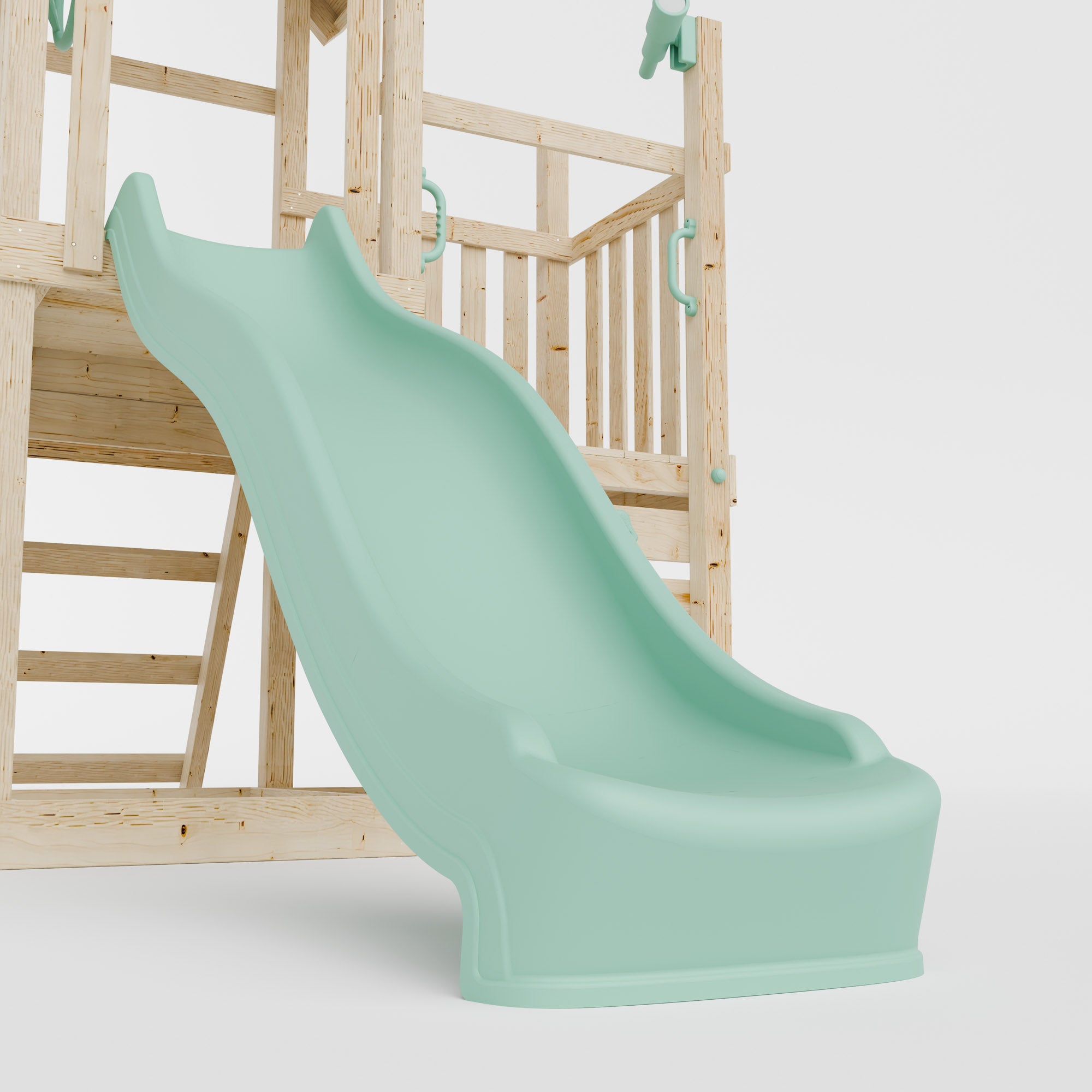 Climbing Frame With Step Up & Single Swing - Bramblewick Forest IV