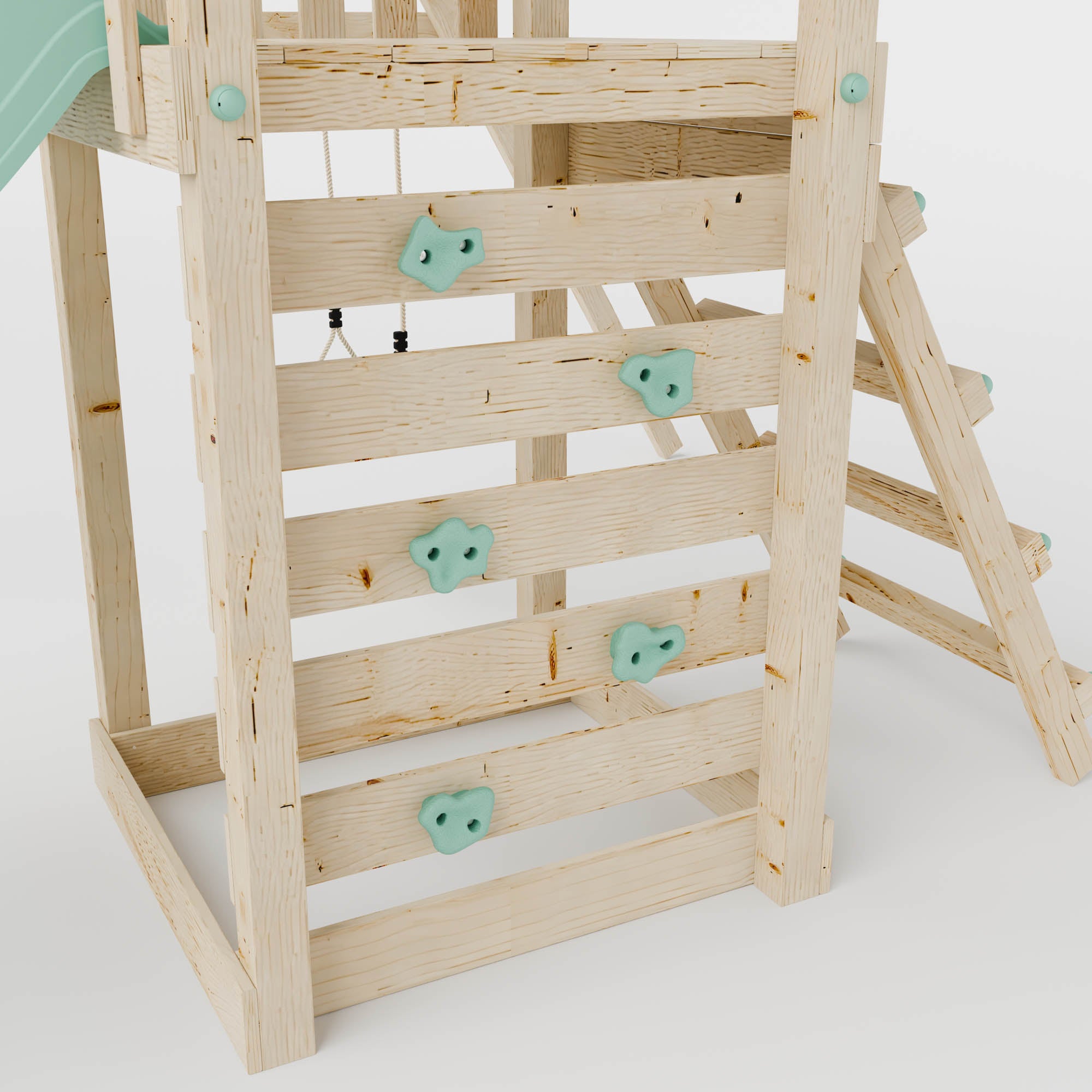 Climbing Frame With Single Swing - Enchanted Grove I