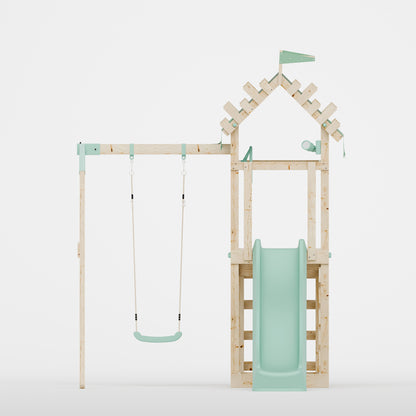 Climbing Frame With Single Swing - Enchanted Grove I