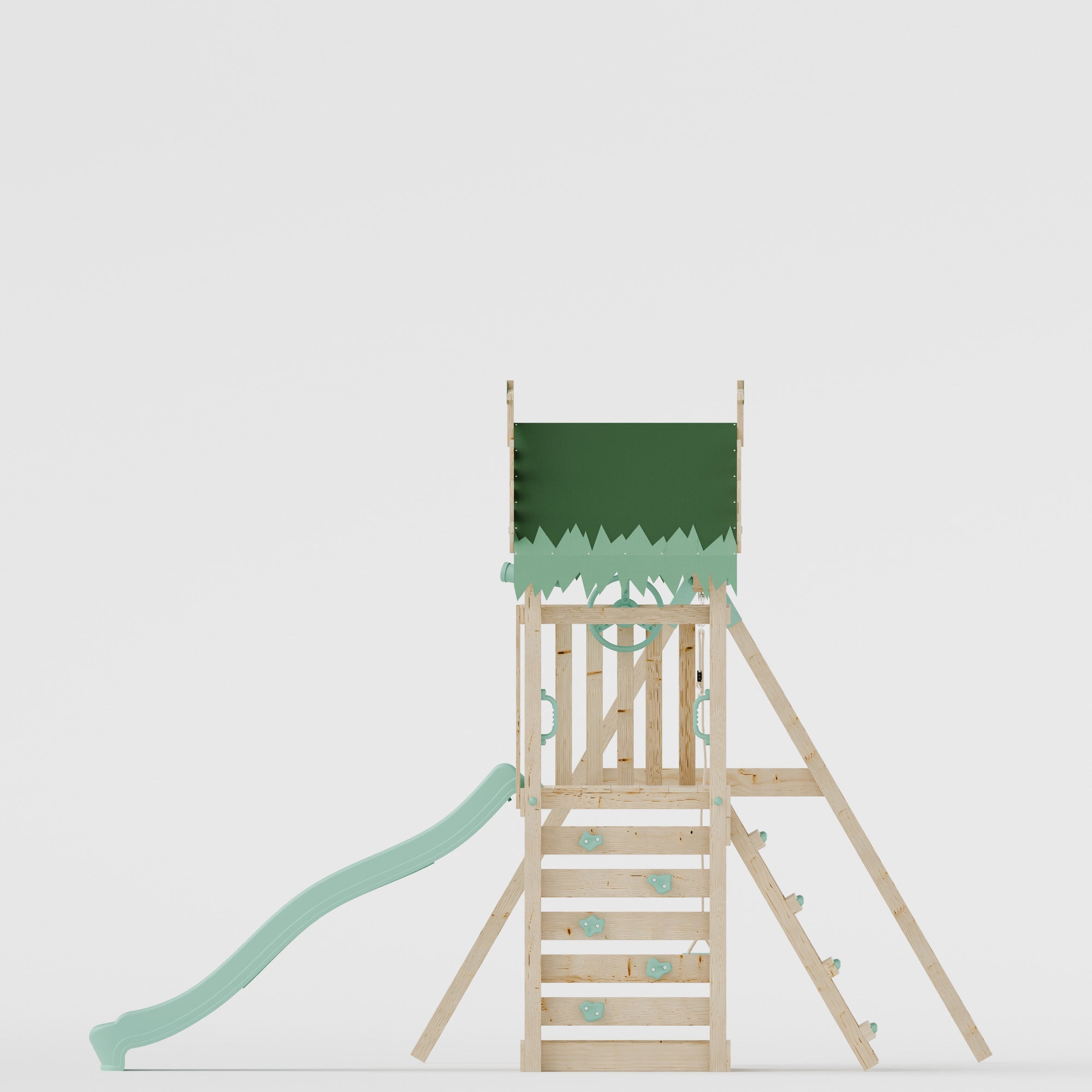 Climbing Frame With Single Swing - Enchanted Grove I