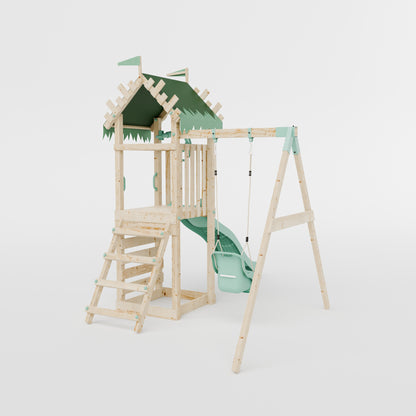 Climbing Frame With Single Baby Swing - Enchanted Grove II