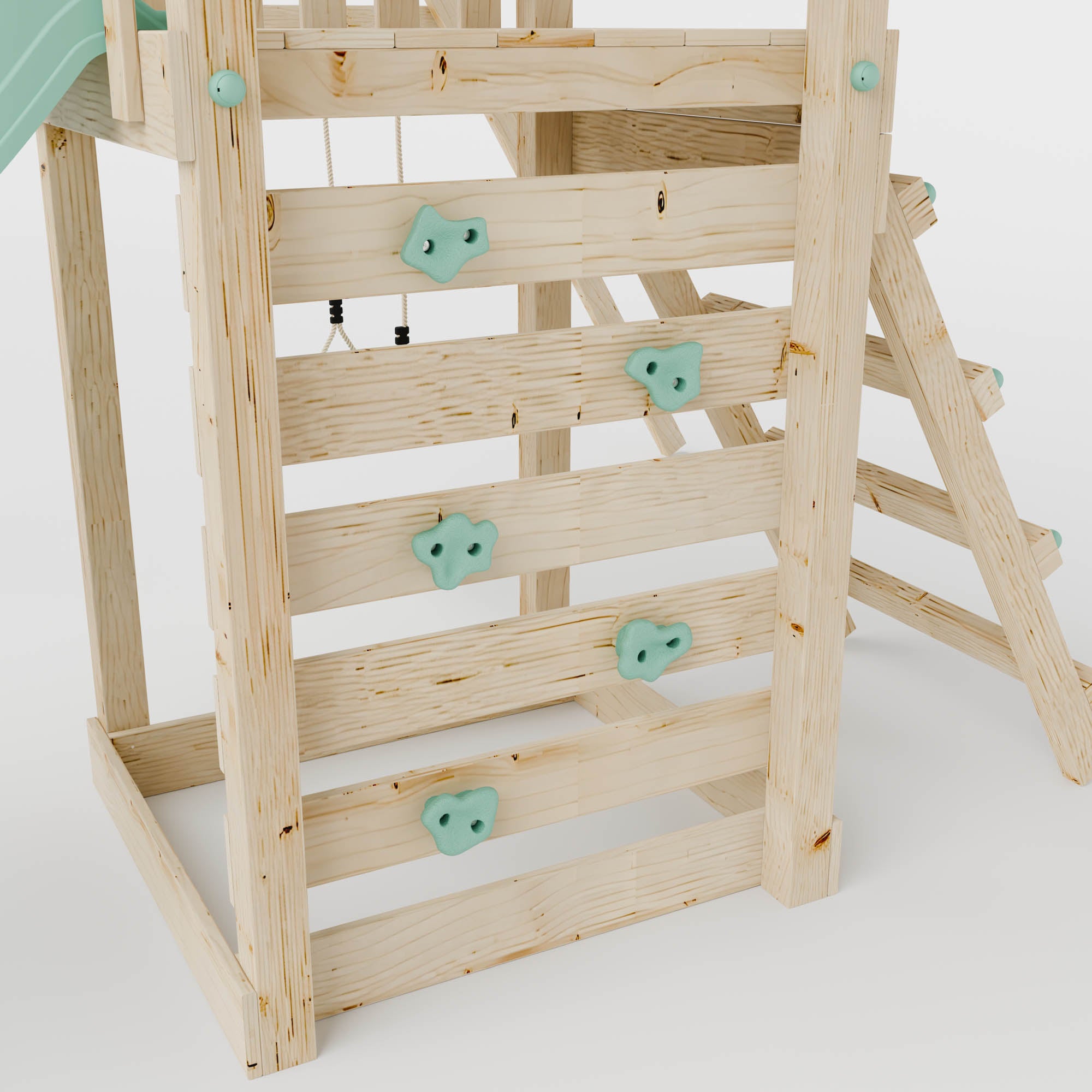 Climbing Frame With Single Swing & Monkey Bars - Ravenridge Grove I