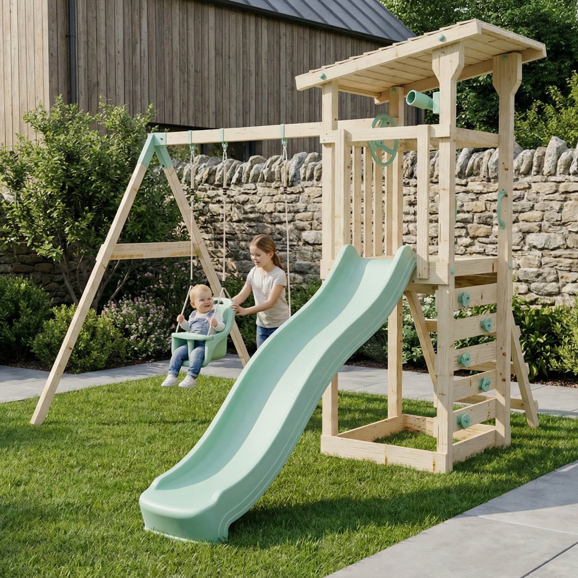 Climbing Frame with Double Swing - Willow Way IV