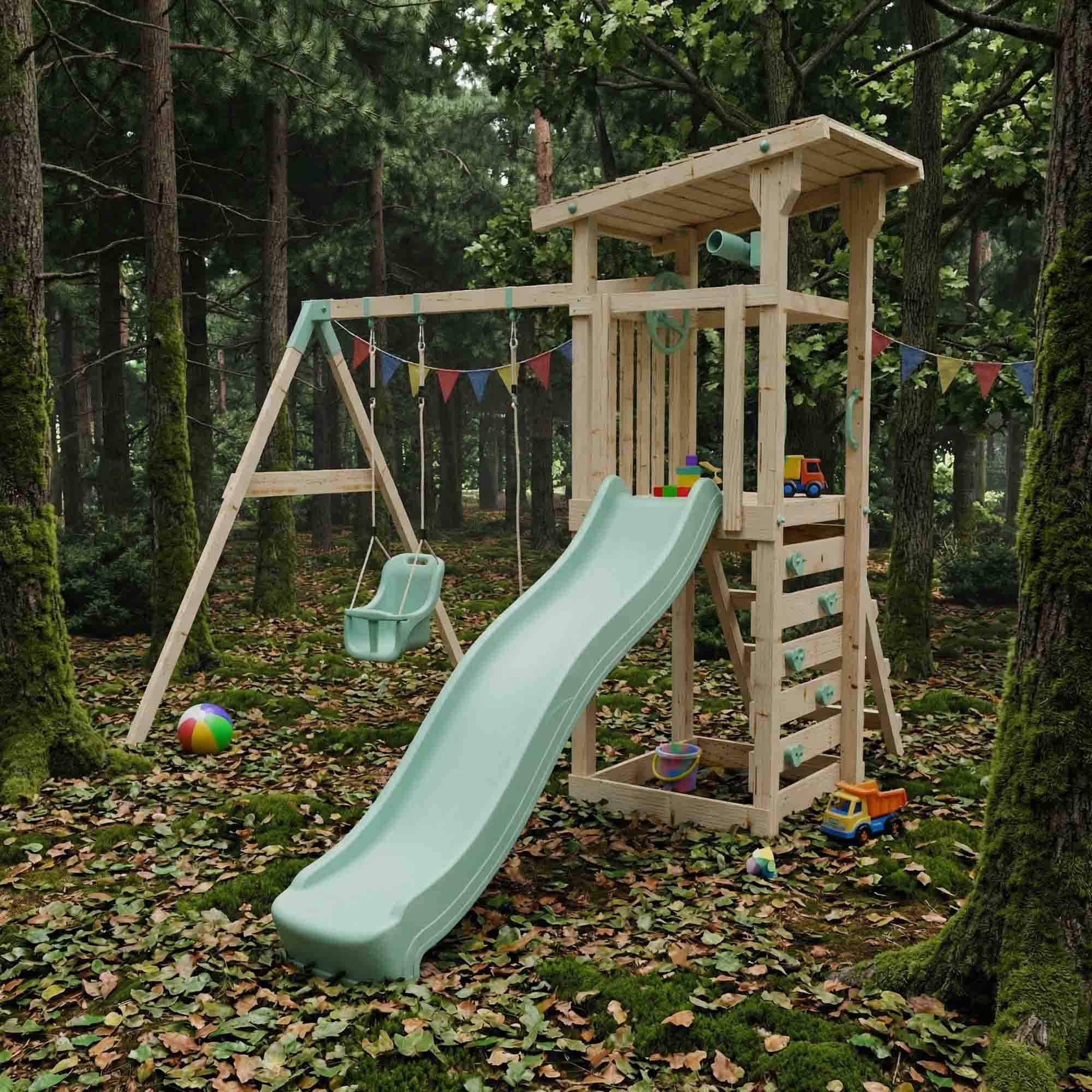 Climbing Frame with Double Swing - Willow Way IV
