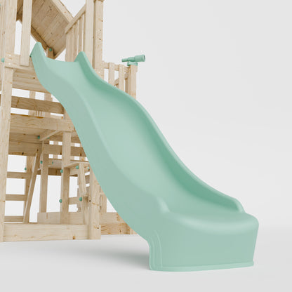 Climbing Frame with Double Swing Triple Platform & Double Slides & Picnic Tower - Bramblewick Forest Watchtower VII