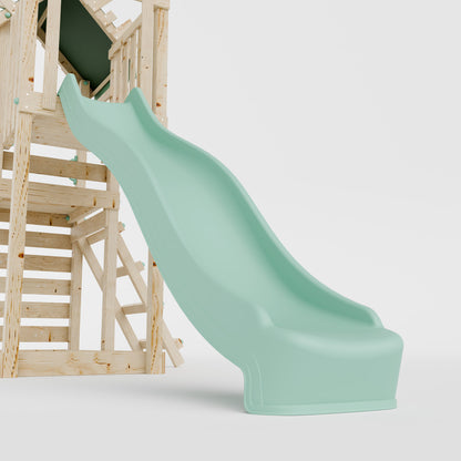 Climbing Frame with Single Swing Extended Height Platform & 2.65m Slide - Enchanted Grove Watchtower I