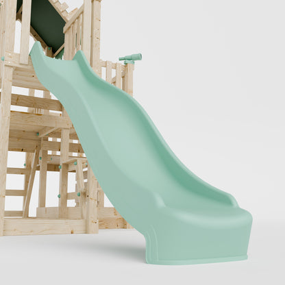 Climbing Frame with Double Swing Triple Platform & Double Slides & Picnic Tower - Enchanted Grove Watchtower VII