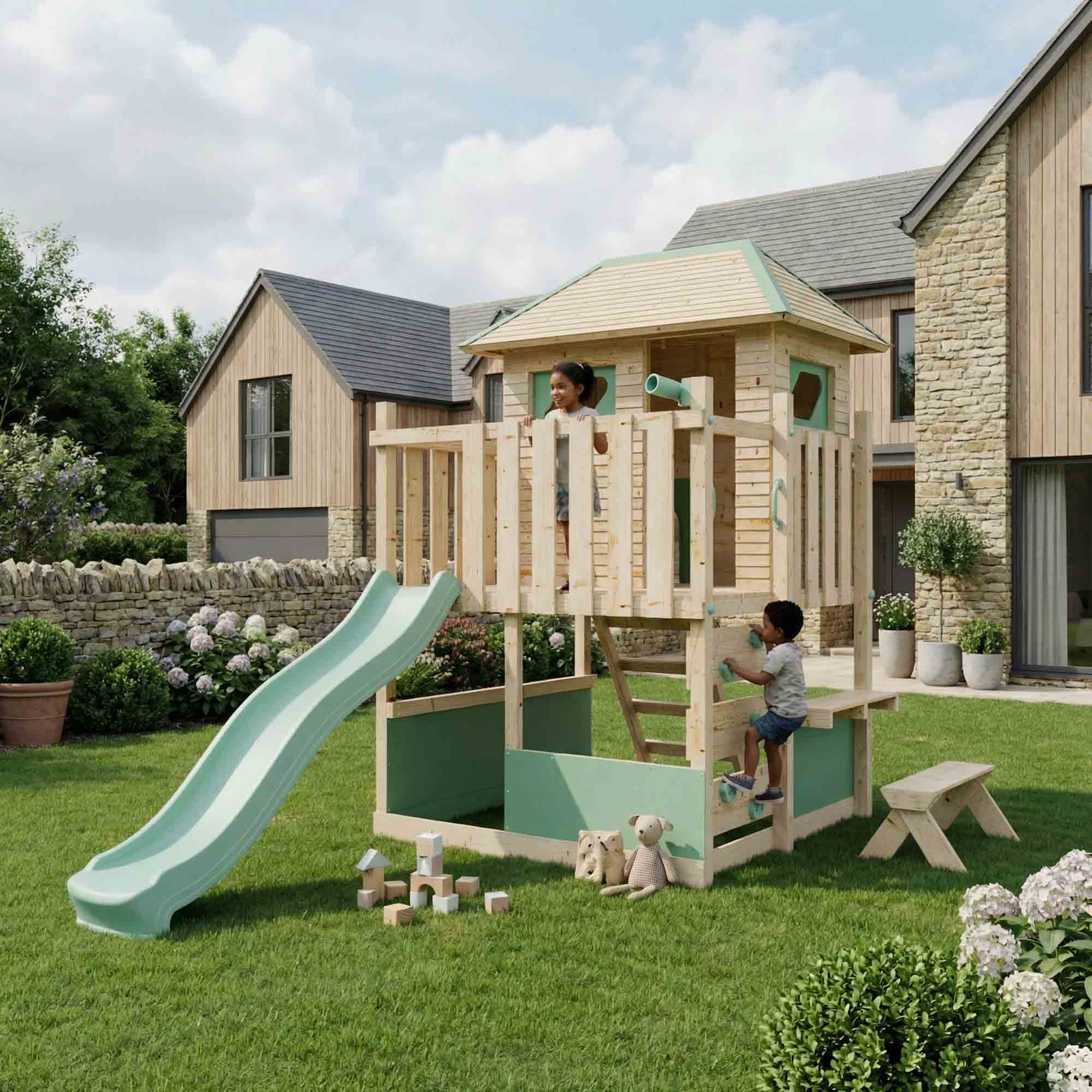 LittleSummit Tower with Large Playhouse