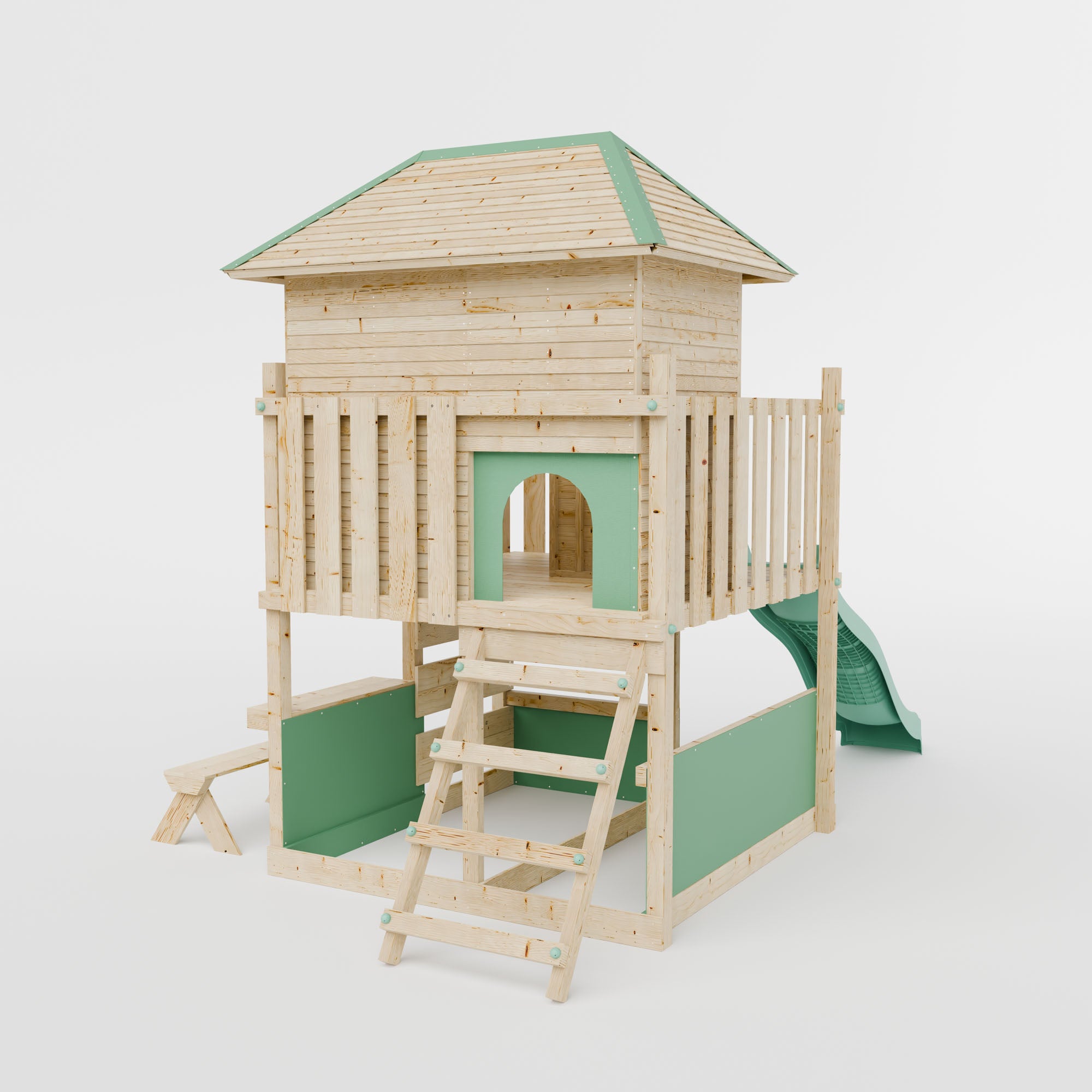 LittleSummit Tower with Large Playhouse