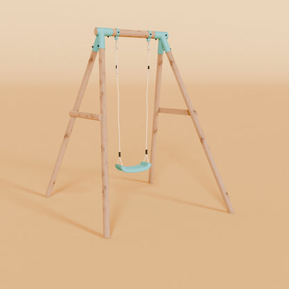 Single Wooden Swing - Evergreen I