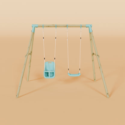 Double Swing Set with Baby Swing - Wildwood