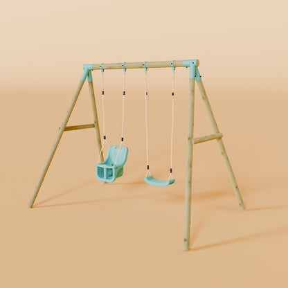 Double Swing Set with Baby Swing - Wildwood