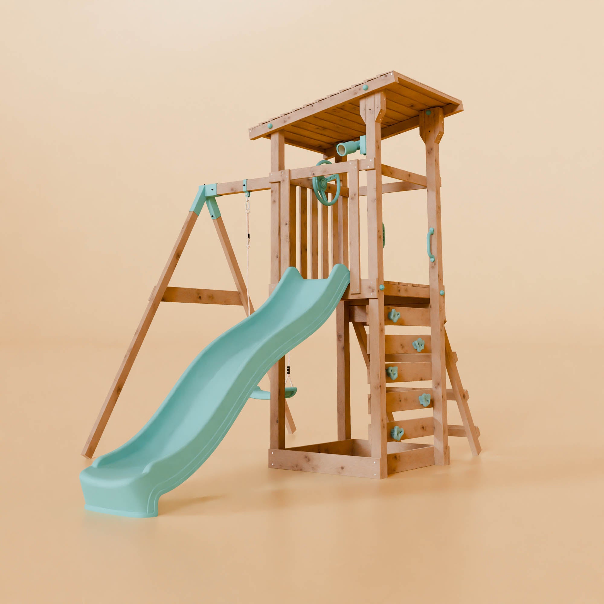 Climbing Frame With Single Swing - Willow Way