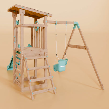 Climbing Frame With Single Swing - Willow Way