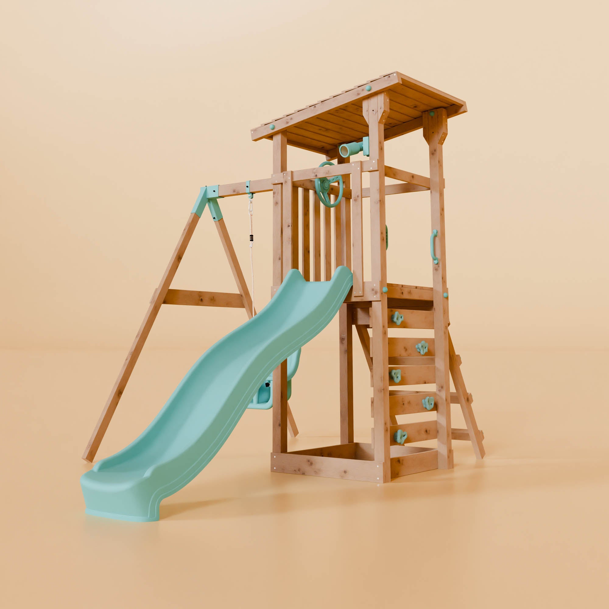 Climbing Frame With Single Swing - Willow Way