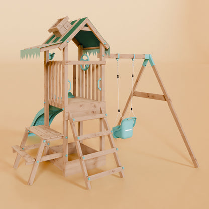 Climbing Frame With Single Swing - Wolfpine Woods II