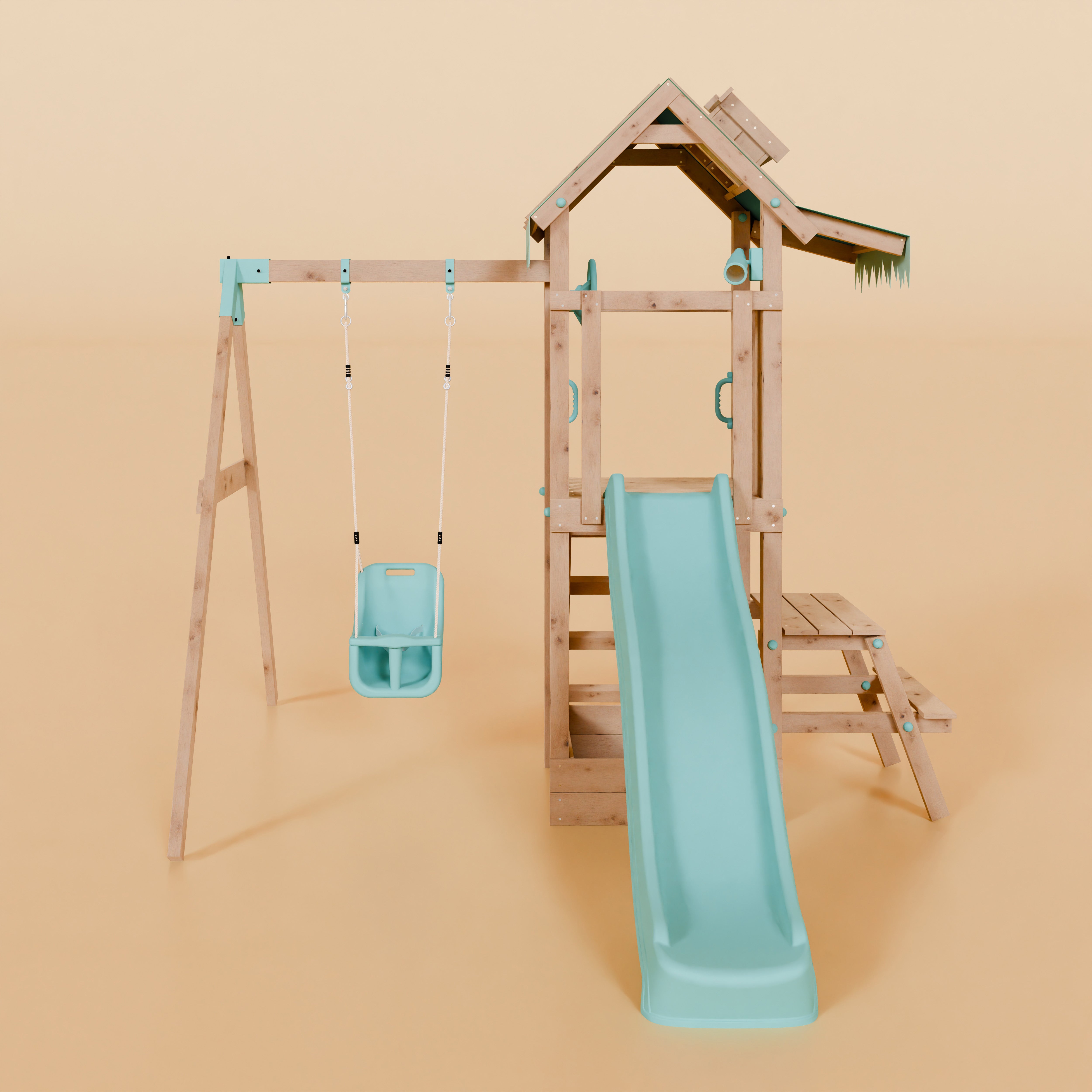 Climbing Frame With Single Swing - Wolfpine Woods II
