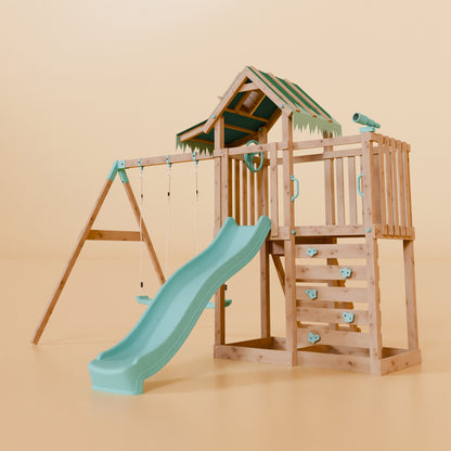 Extended Climbing Frame With Double Swing - Squirrel’s Nest III