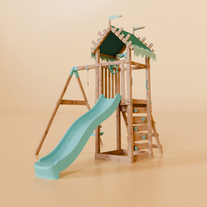 Climbing Frame With Single Swing - Enchanted Grove I