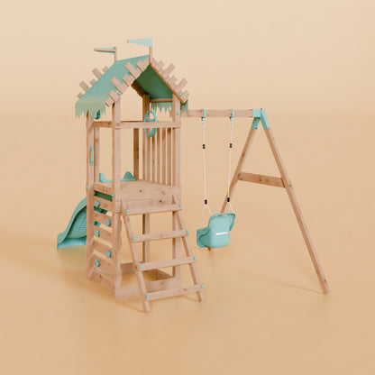 Climbing Frame With Single Baby Swing - Enchanted Grove II