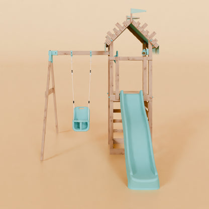 Climbing Frame With Single Baby Swing - Enchanted Grove II