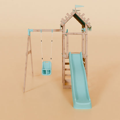 Climbing Frame With Single Baby Swing - Enchanted Grove II