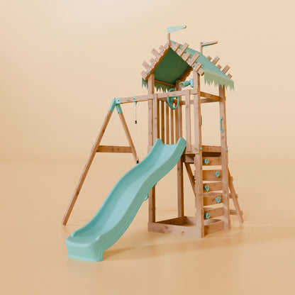 Climbing Frame With Single Baby Swing - Enchanted Grove II