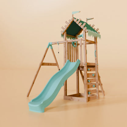 Climbing Frame With Single Baby Swing - Enchanted Grove II