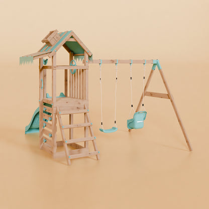 Climbing Frame With Double Swing - Elder Forest IV