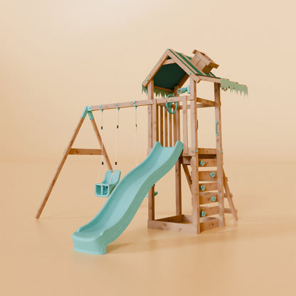 Climbing Frame With Double Swing - Eldertree Forest IV