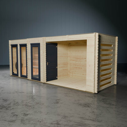 Novi Outdoor Sauna With Changing Room and Large Veranda