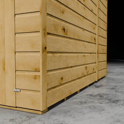 Shiplap wooden cladding of a shed