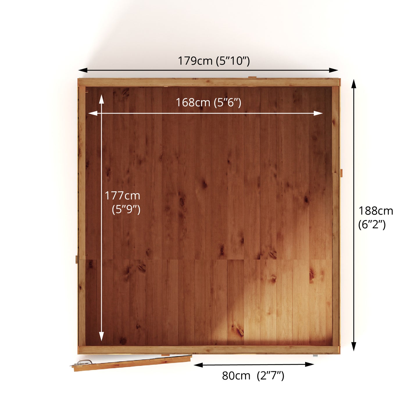 6 x 6 Ready Painted Woodsman Shiplap Pent Wooden Shed