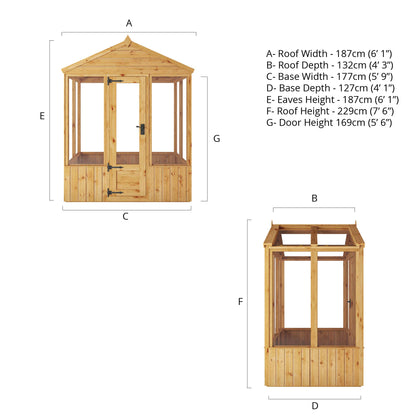 6 x 4 Woodsman Apex Styrene Greenhouse