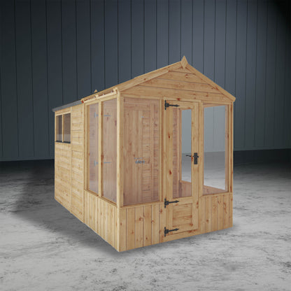 Woodsman Combi Greenhouse with Shed