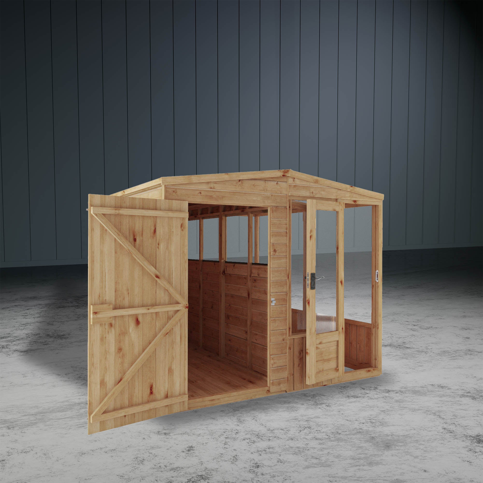Woodsman Combi Greenhouse with Shed – Waltons