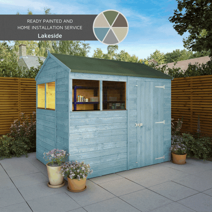 8 x 6 Shiplap Reverse Apex Wooden Shed
