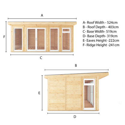 The Edwinstowe 5m x 3m Premium Insulated Garden Room with White UPVC