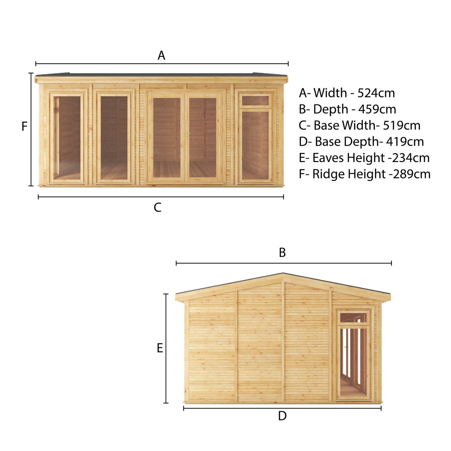The Rufford 5m x 4m Premium Insulated Garden Room