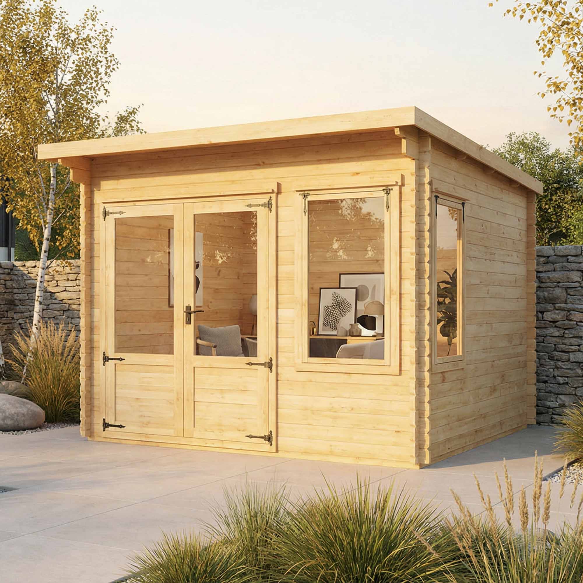 Value 19mm Pent Log Cabin