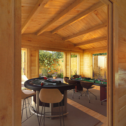 5 x 5m Brambling Premium Log Cabin